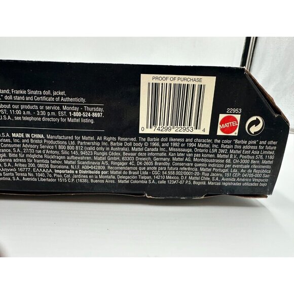 Vintage 1999 Barbie Loves Frankie Sinatra Doll Collectors Ed #22953 Box Not mint - Picture 9 of 9